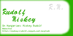 rudolf miskey business card